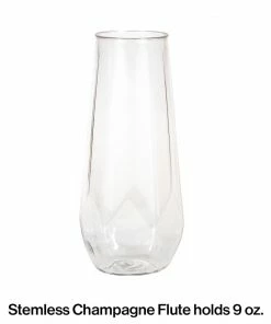 Creative Converting Fractal Stemless Champagne Tumbler, 9 Oz (4/Pkg)