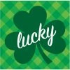 Creative Converting Irish Clover Beverage Napkin, Lucky (16/Pkg) St. Patrick's Day Party Decorations