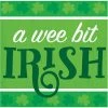 Creative Converting Irish Clover Beverage Napkin, Wee Bit Irish (16/Pkg)