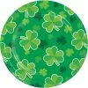 Creative Converting St. Patrick's Day Party Decorations Irish Clover Dessert Plate, Shamrock Toss (8/Pkg)