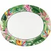 Creative Converting Floral Paradise Oval Platter (8/Pkg) Themed Tableware