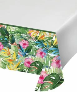 Creative Converting Floral Paradise Paper Tablecover Border Print, 54