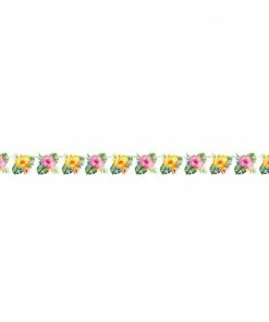 Creative Converting Themed Tableware Floral Paradise Shaped Ribbon Banner (1/Pkg)