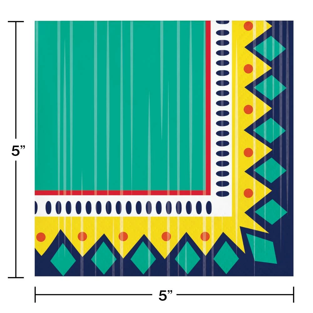 Creative Converting Pottery Beverage Napkin (16/Pkg) Themed Tableware