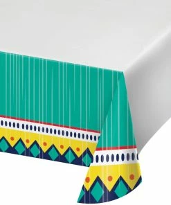 Creative Converting Themed Tableware Pottery Paper Tablecover Border Print, 54" X 102" (1/Pkg)