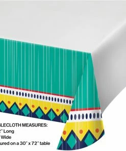 Creative Converting Themed Tableware Pottery Paper Tablecover Border Print, 54