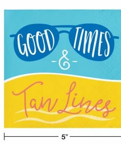 Creative Converting Summer Sayings Beverage Napkin 16ct