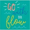 Creative Converting Summer Sayings Beverage Napkin, Go With The Flow (16/Pkg)