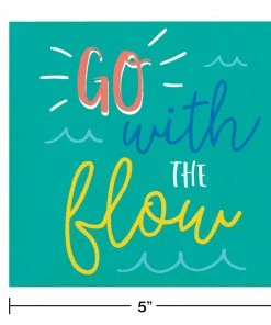 Creative Converting Summer Sayings Beverage Napkin, Go With The Flow (16/Pkg)