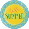 Creative Converting Summer Sayings Dessert Plate, Hello Summer (8/Pkg)