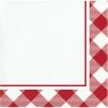 Creative Converting Summer, BBQ And Picnic Themed Decorations Classic Gingham Beverage Napkin (16/Pkg)
