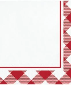 Creative Converting Summer, BBQ And Picnic Themed Decorations Classic Gingham Beverage Napkin (16/Pkg)