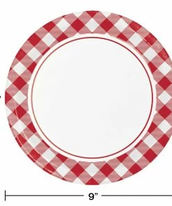 Creative Converting Classic Gingham Dinner Plate (8/Pkg)