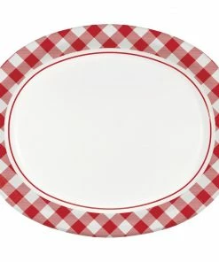 Creative Converting Classic Gingham Oval Platter (8/Pkg)