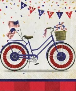 Creative Converting Patriotic Parade Napkins, 16 Ct Patriotic And 4th Of July Party Decorations