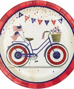 Creative Converting Patriotic And 4th Of July Party Decorations Patriotic Parade Dessert Plate (8/Pkg)