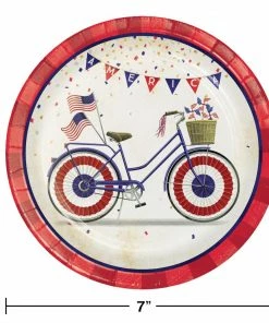 Creative Converting Patriotic And 4th Of July Party Decorations Patriotic Parade Dessert Plate (8/Pkg)