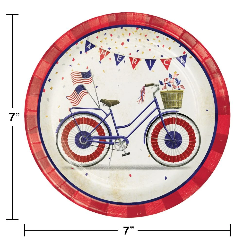 Creative Converting Patriotic And 4th Of July Party Decorations Patriotic Parade Dessert Plate (8/Pkg)