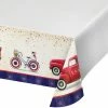 Creative Converting Patriotic And 4th Of July Party Decorations Patriotic Parade Paper Tablecover Border Print, 54" X 102" (1/Pkg)