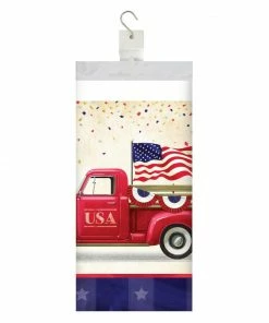 Creative Converting Patriotic And 4th Of July Party Decorations Patriotic Parade Paper Tablecover Border Print, 54" X 102" (1/Pkg)