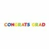 Creative Converting Rainbow Grad Shaped Banner With Twine (1/Pkg) Graduation Party Supplies