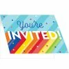 Creative Converting Graduation Party Supplies Rainbow Grad Invitation, Foldover (8/Pkg)