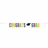 Creative Converting Colorful Grad Shaped Banner With Twine (1/Pkg) Graduation Party Supplies