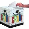 Creative Converting Colorful Grad 12" X 12" Card Box (1/Pkg) Graduation Party Supplies