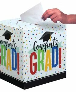 Creative Converting Colorful Grad 12" X 12" Card Box (1/Pkg) Graduation Party Supplies