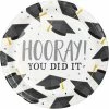 Creative Converting Graduation Fun Dessert Plate, Hooray (8/Pkg) Graduation Party Supplies