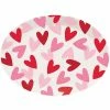 Creative Converting Oval Plastic Tray, Valentine Hearts (1/Pkg) Valentine's Day Party Decorations