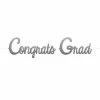 Creative Converting Balloon Banner, Congrats Grad, Silver (2/Pkg)