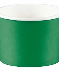Creative Converting Treat Cups, Emerald Green (8/Pkg) Solid Color Tableware