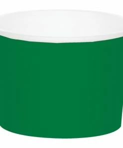 Creative Converting Treat Cups, Emerald Green (8/Pkg) Solid Color Tableware