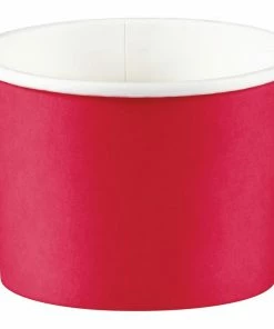 Creative Converting Solid Color Tableware Treat Cups, Classic Red (8/Pkg)