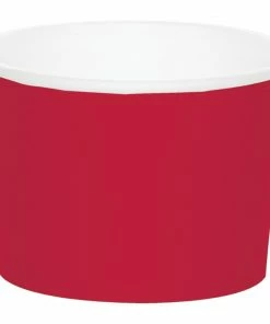 Creative Converting Solid Color Tableware Treat Cups, Classic Red (8/Pkg)