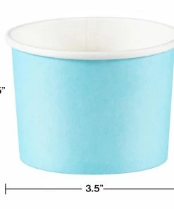 Creative Converting Treat Cups, Pastel Blue (8/Pkg) Solid Color Tableware