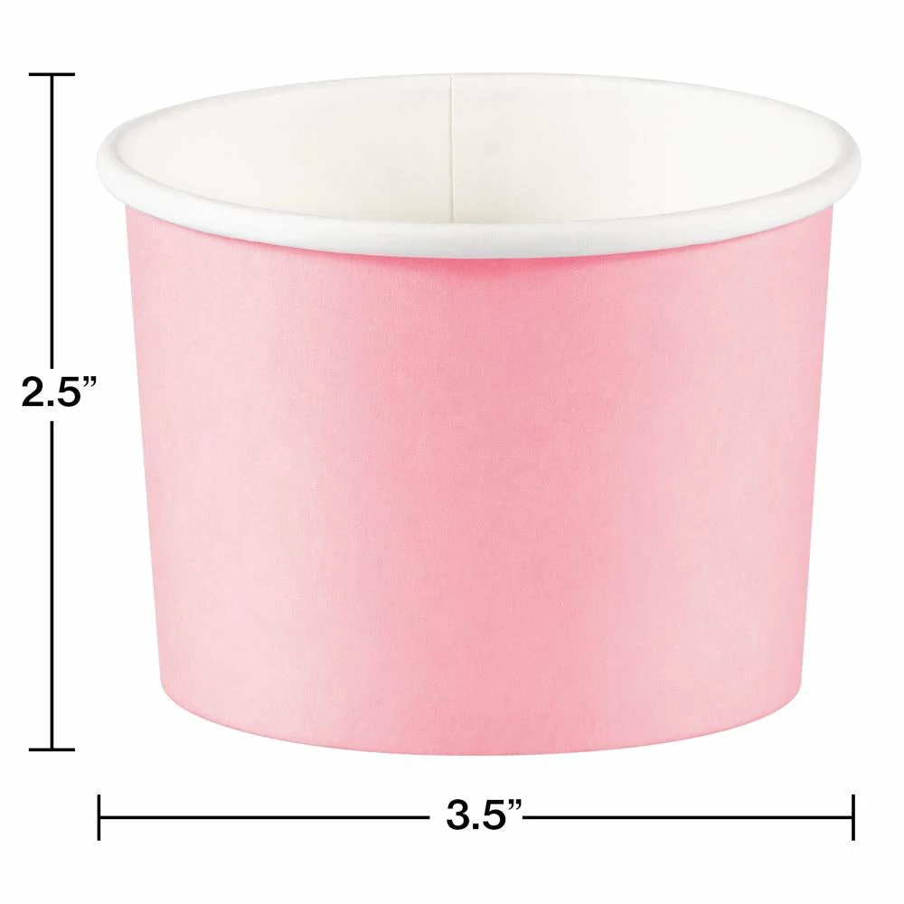 Creative Converting Treat Cups, Classic Pink (8/Pkg) Solid Color Tableware