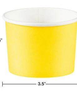 Creative Converting Treat Cups, School Bus Yellow (8/Pkg) Solid Color Tableware