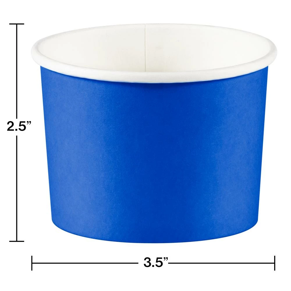 Creative Converting Treat Cups, Cobalt (8/Pkg) Solid Color Tableware