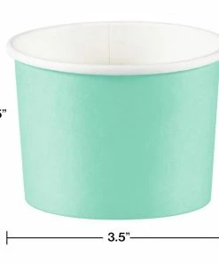 Creative Converting Treat Cups, Fresh Mint (8/Pkg) Solid Color Tableware