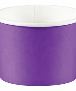 Creative Converting Solid Color Tableware Treat Cups, Amethyst (8/Pkg)
