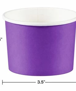 Creative Converting Solid Color Tableware Treat Cups, Amethyst (8/Pkg)