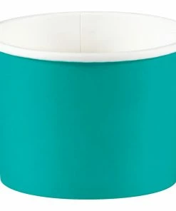 Creative Converting Solid Color Tableware Treat Cups, Teal Lagoon (8/Pkg)