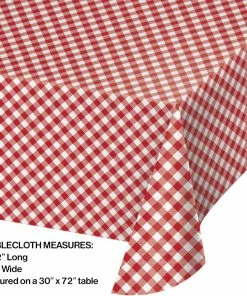 Creative Converting Classic Gingham Paper Tablecover All Over Print, 54