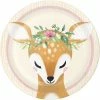 Creative Converting Kids Birthday Party Themes Deer Little One Dessert Plate (8/Pkg)