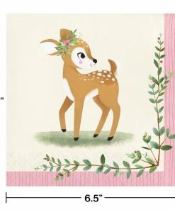 Creative Converting Deer Little One Luncheon Napkin (16/Pkg)