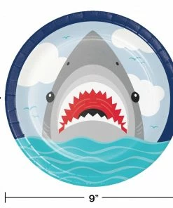 Creative Converting Shark Party Dinner Plate (8/Pkg) Kids Birthday Party Themes