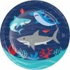 Creative Converting Shark Party Dessert Plate (8/Pkg)