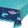 Creative Converting Kids Birthday Party Themes Shark Party Paper Tablecover All Over Print, 54" X 102" (1/Pkg)